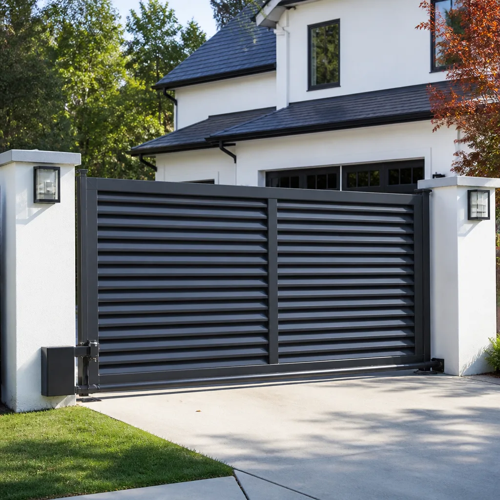 Sliding driveway gates
